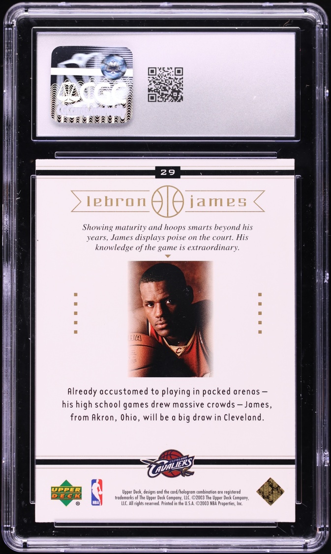 2003 Upper Deck Box Set LeBron James ROOKIE #29 CGC 9 MINT