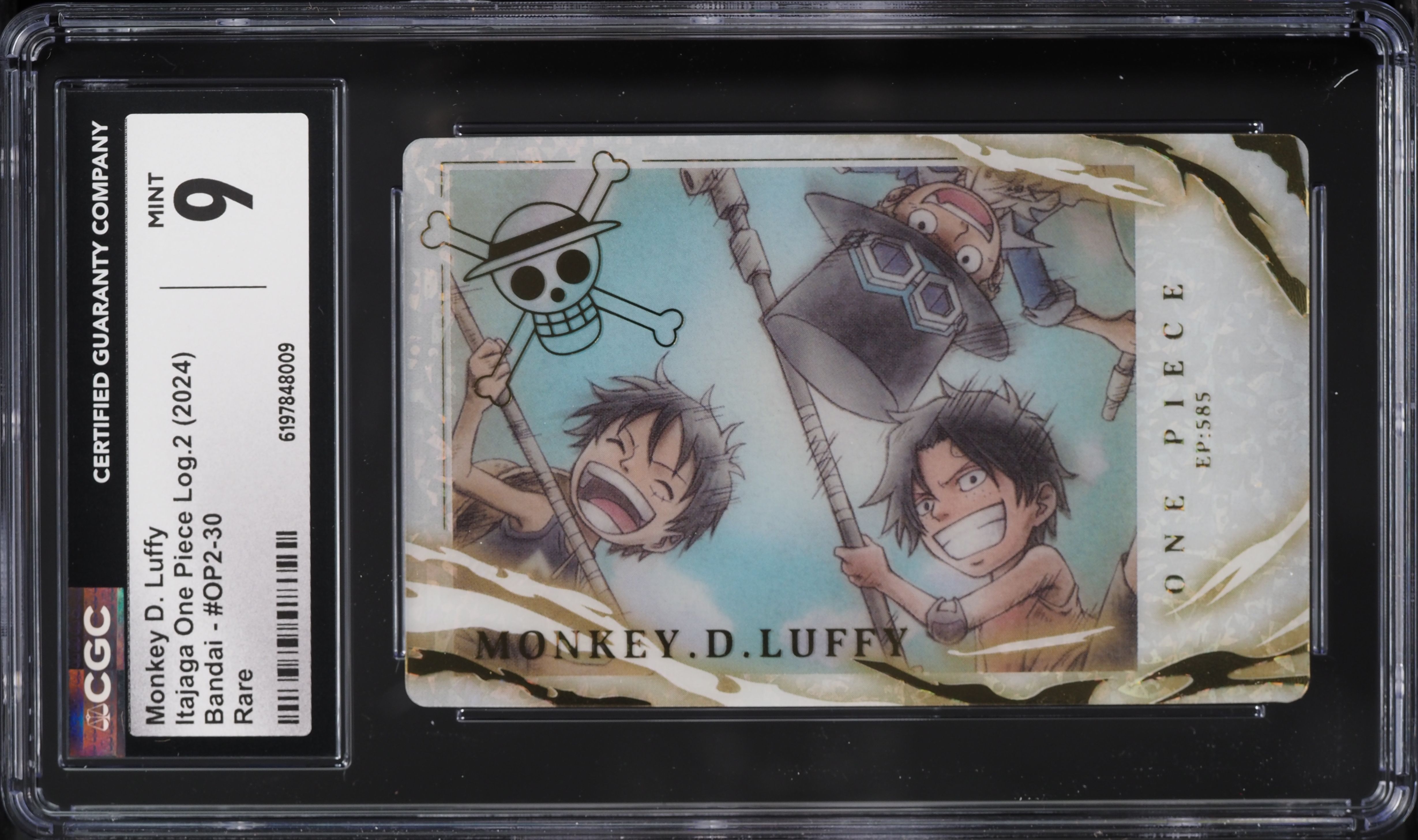 2024 One Piece Japanese Itajaga Log.2 Bandai Monkey D. Luffy #OP2-30 CGC 9 MINT