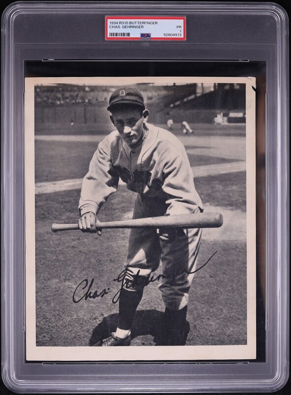 1934 R310 Butterfinger Charlie Gehringer PSA 1 PR