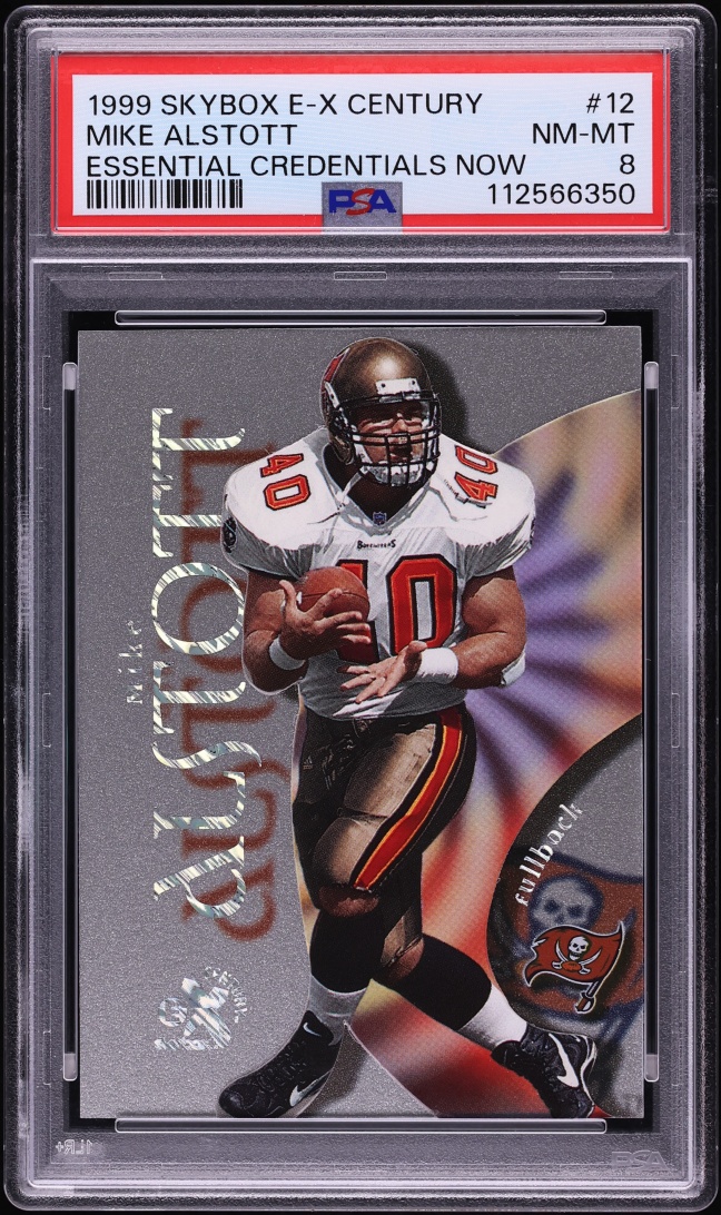 1999 Skybox E-X Century Essential Credentials Now Mike Alstott 12/12 #12 PSA 8 NM-MT