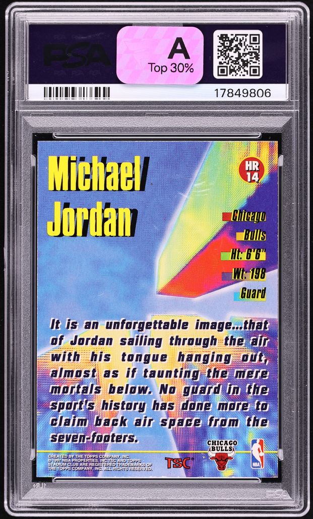1996 Stadium Club High Risers Michael Jordan #HR14 PSA 10 GEM MINT