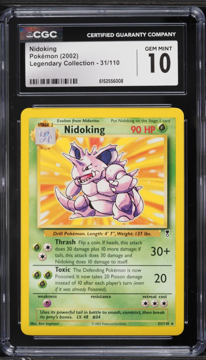 2002 Pokemon Legendary Collection Nidoking #31 CGC 10 GEM MINT
