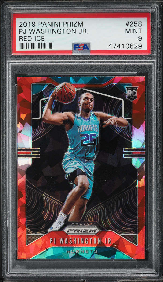 2019 Panini Prizm Red Ice PJ Washington Jr. ROOKIE #258 PSA 9 MINT