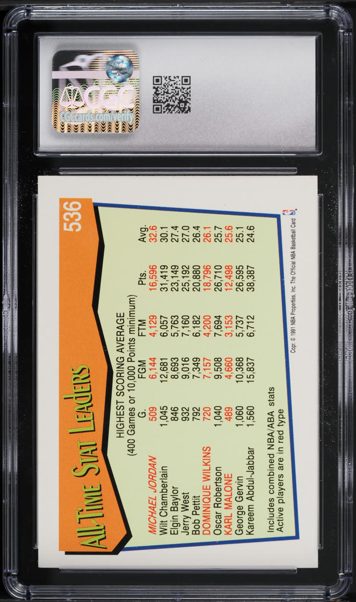 1991 Hoops Michael Jordan #536 CGC 5 EX