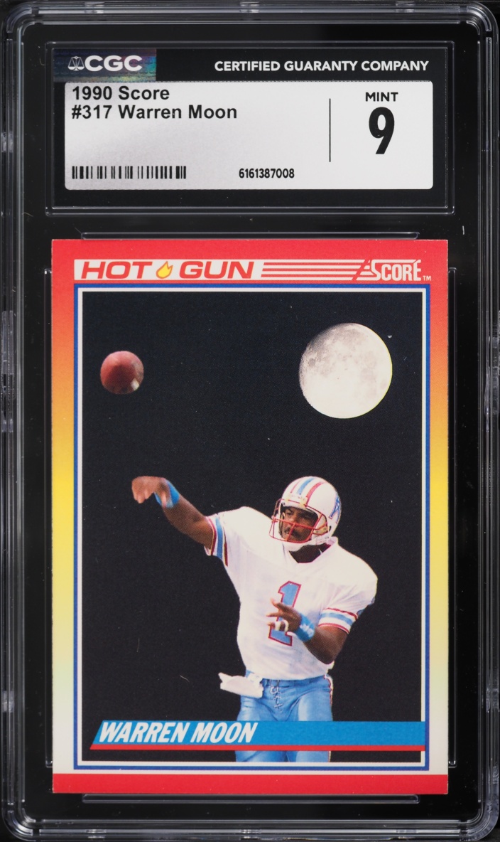 1990 Score Football Warren Moon #317 CGC 9 MINT