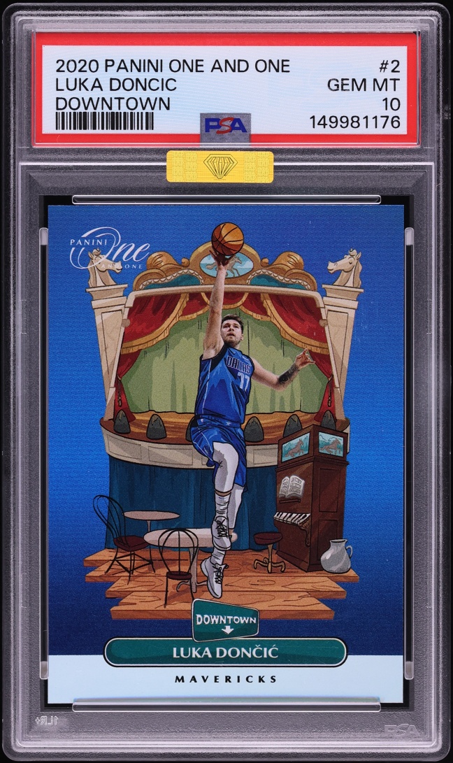 2020 Panini One And One Downtown Luka Doncic #2 MBA PSA 10 GEM MINT