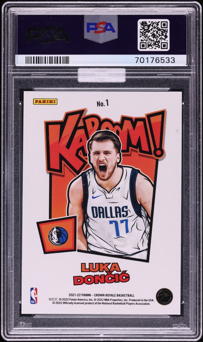 2021 Crown Royale Kaboom! Luka Doncic #1 MBA PSA 10 GEM MINT