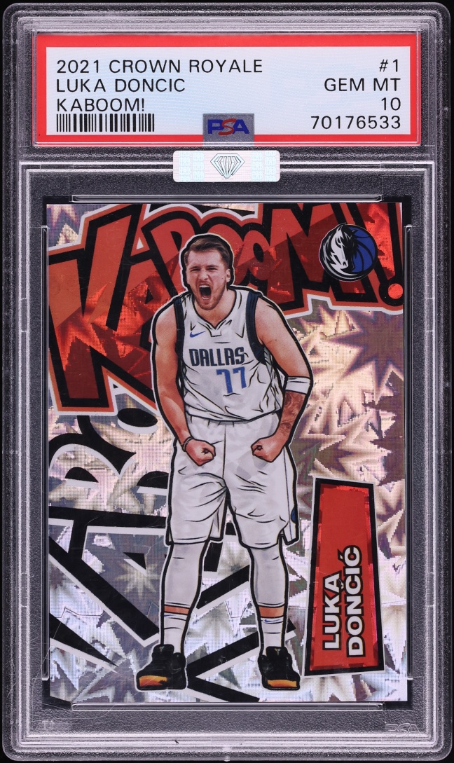 2021 Crown Royale Kaboom! Luka Doncic #1 MBA PSA 10 GEM MINT