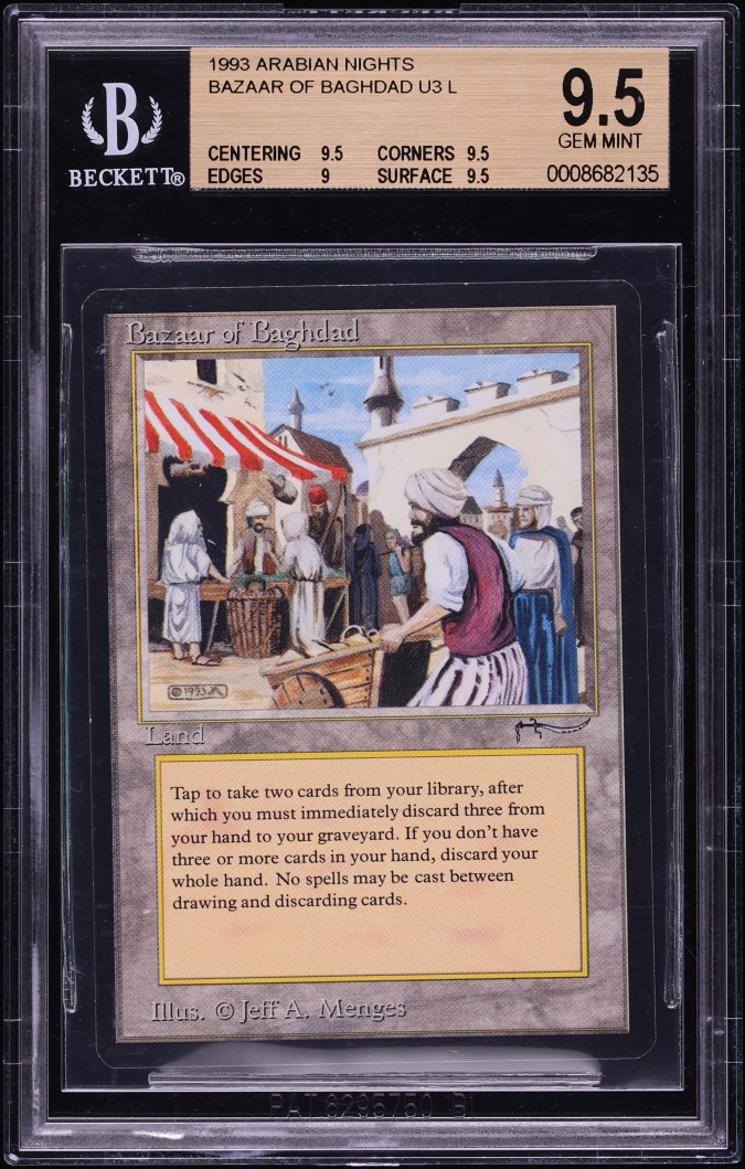 1993 Magic The Gathering MTG Arabian Nights Bazaar Of Baghdad BGS 9.5 GEM MINT