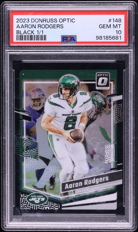 2023 Donruss Optic Black Aaron Rodgers 1/1 #148 PSA 10 GEM MINT