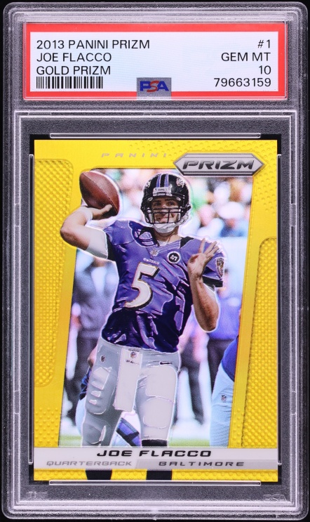 2013 Panini Prizm Gold Joe Flacco 1/10 #1 PSA 10 GEM MINT
