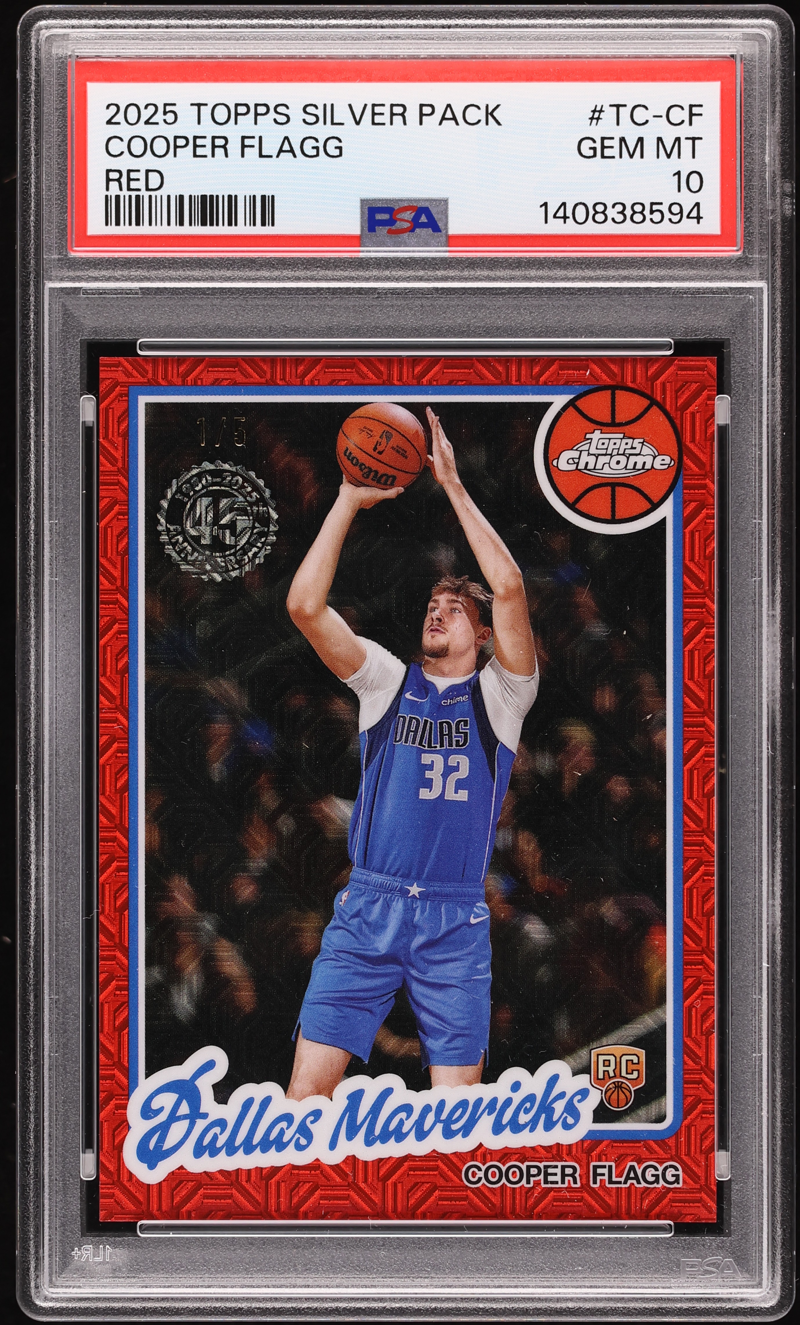 2025 Topps Chrome Silver Pack '80 Red Cooper Flagg ROOKIE 1/5 #TC