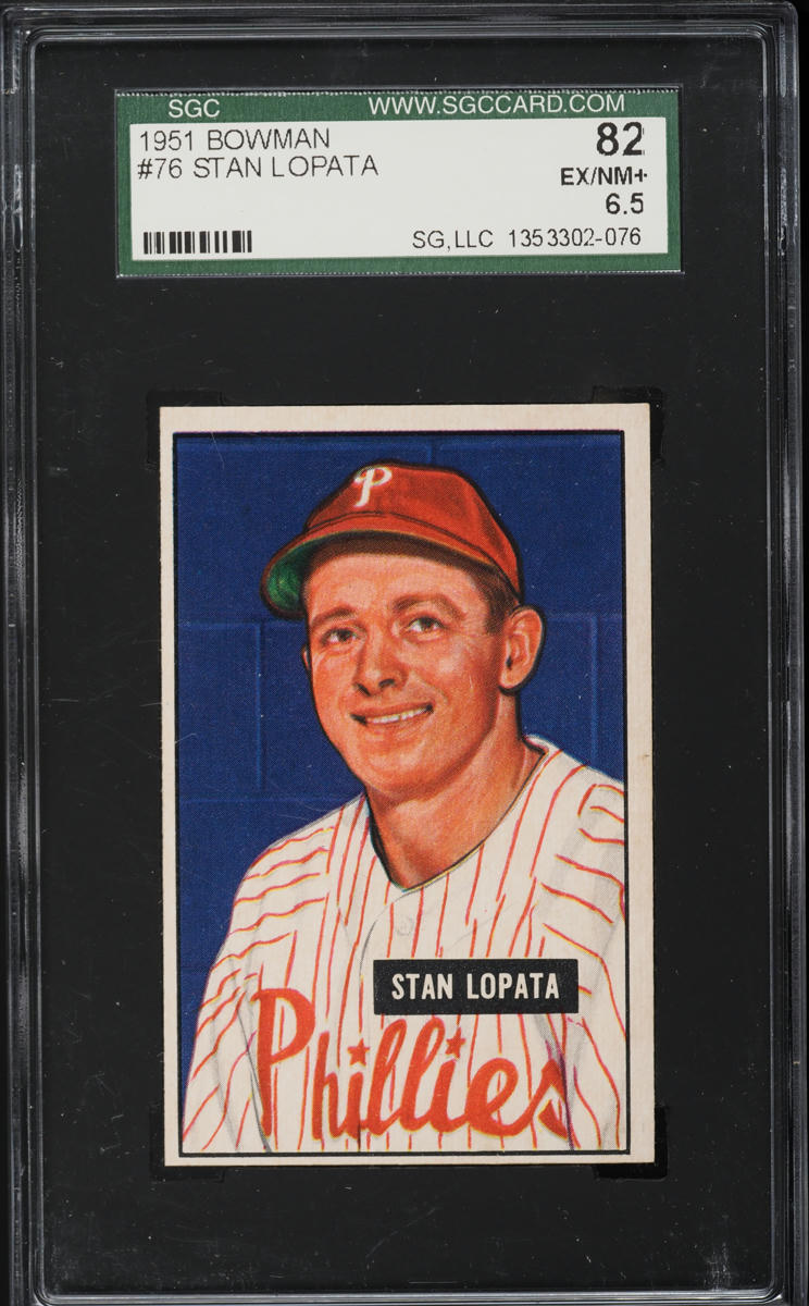 1951 Bowman Stan Lopata #76 SGC 6.5 EXMT+