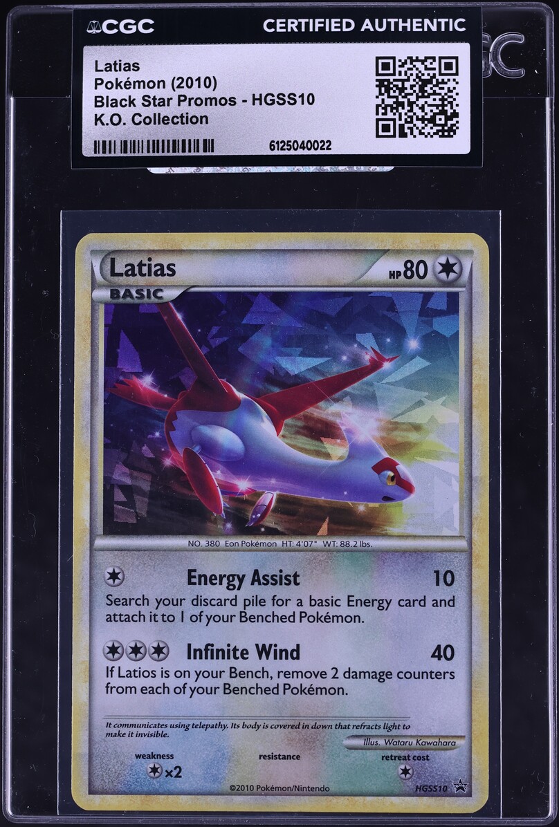 2010 Pokemon HeartGold & SoulSilver Promo K.O. Collection Latias #HGSS10 CGC AUTH