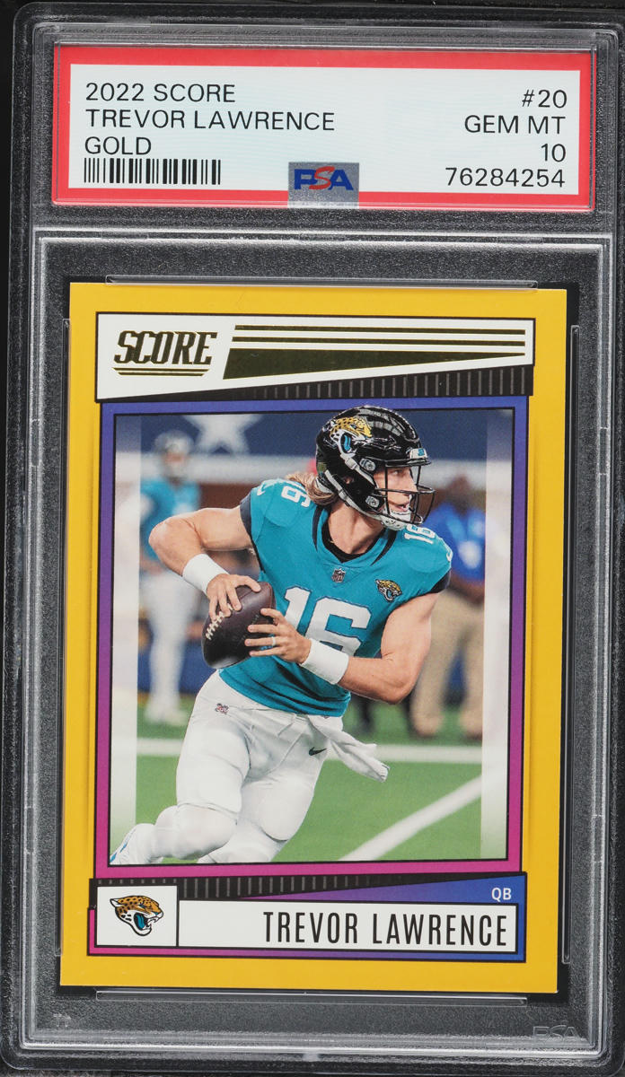 2022 Score Gold Trevor Lawrence #20 PSA 10 GEM MINT