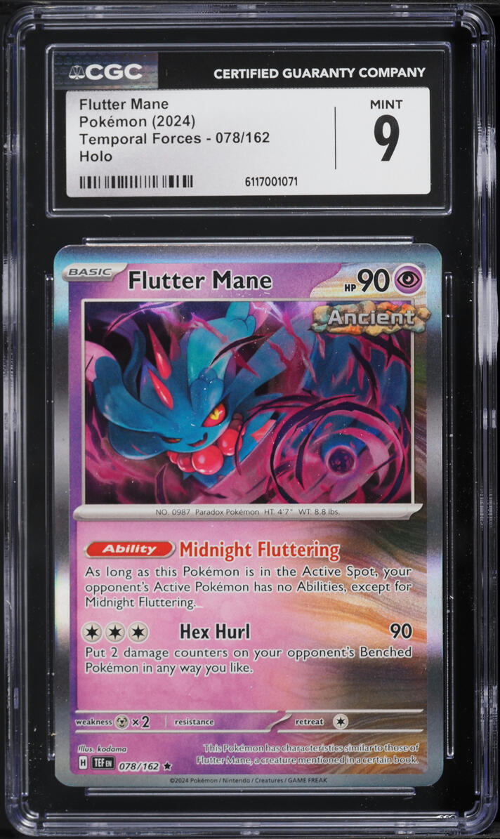 2024 Pokemon Scarlet & Violet Temporal Forces Holo Flutter Mane #78 CGC 9 MINT