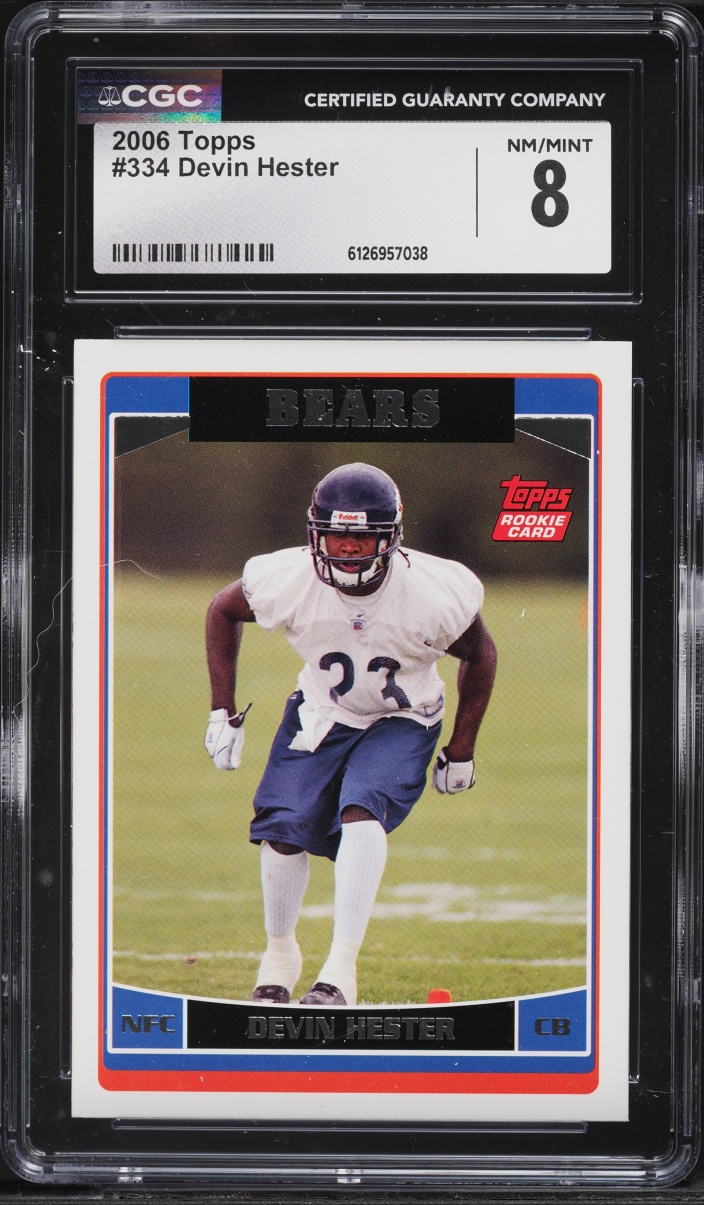 2006 Topps Football Devin Hester ROOKIE #334 CGC 8 NM-MT