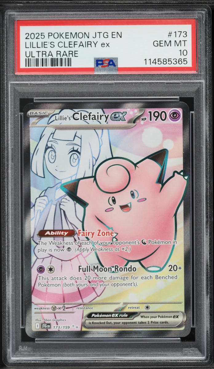 2025 Pokemon Scarlet & Violet Journey Together Full Art Lillie's Clefairy ex #173 PSA 10 GEM
