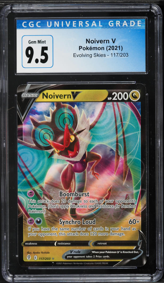 2021 Pokemon Sword & Shield Evolving Skies Holo Noivern V #117 CGC 9.5 GEM MINT