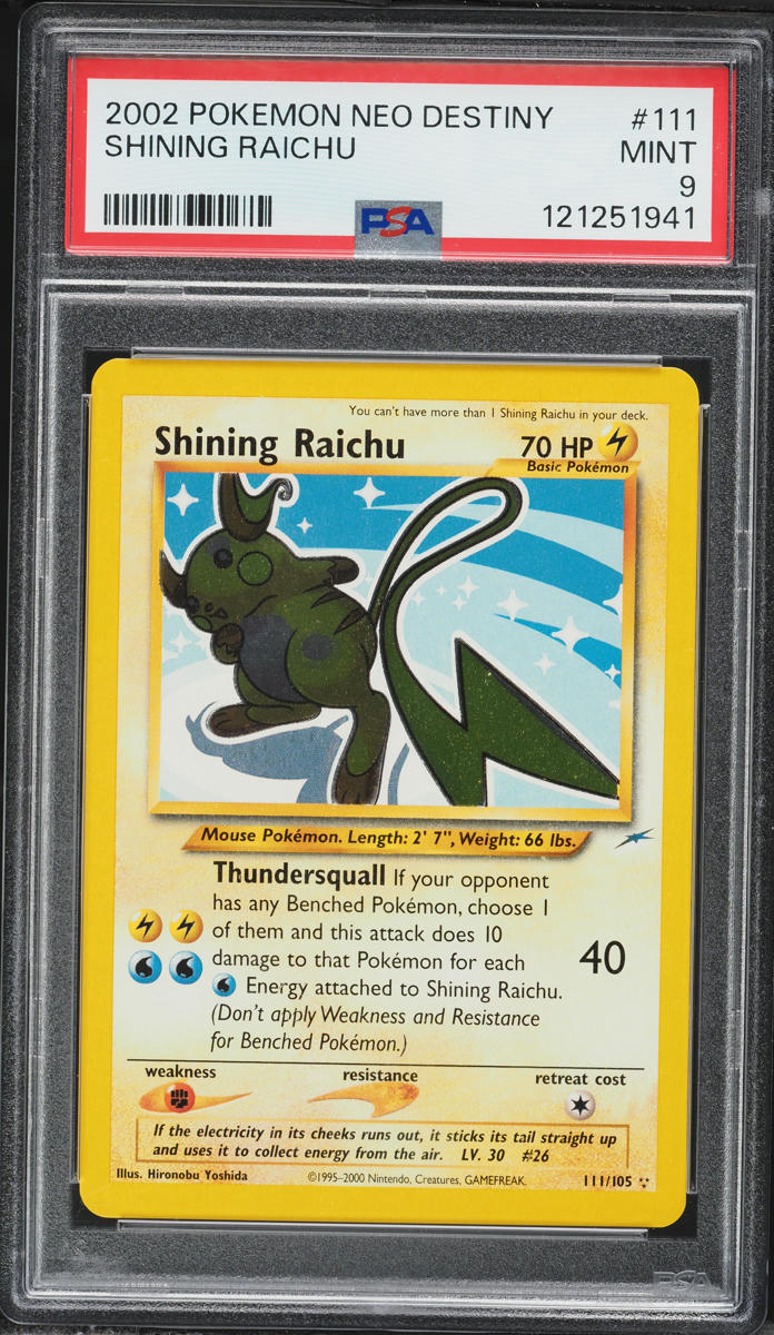 2002 Pokemon Neo Destiny Shining Raichu #111 PSA 9 MINT