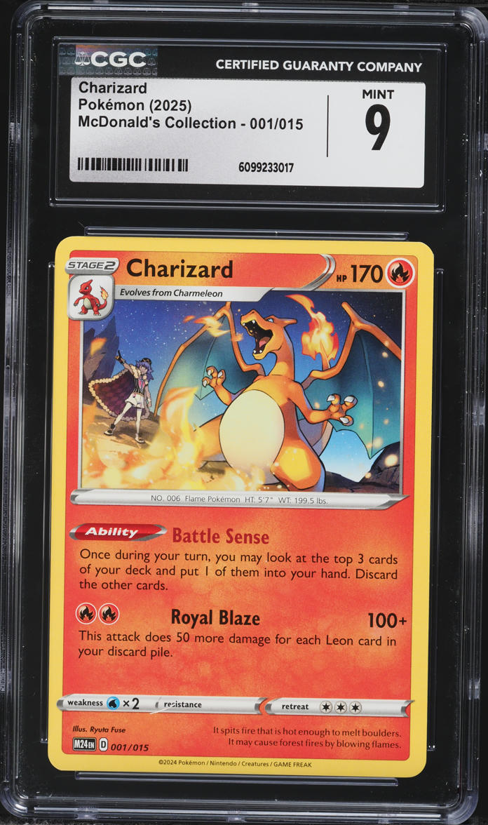 2025 Pokemon '24 McDonald's Collection Charizard #001 CGC 9 MINT