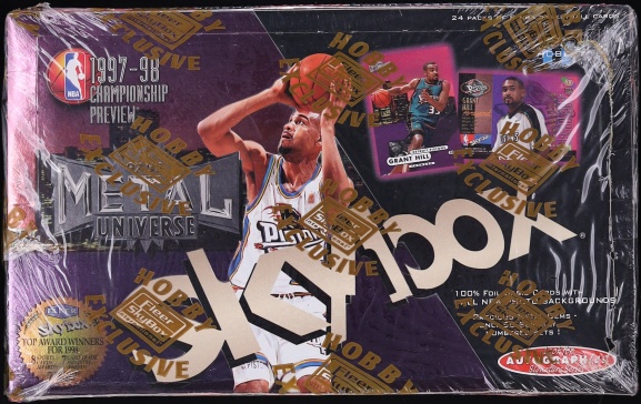 1997 Metal Universe Championship Preview Basketball Sealed Hobby Box, 24ct Packs