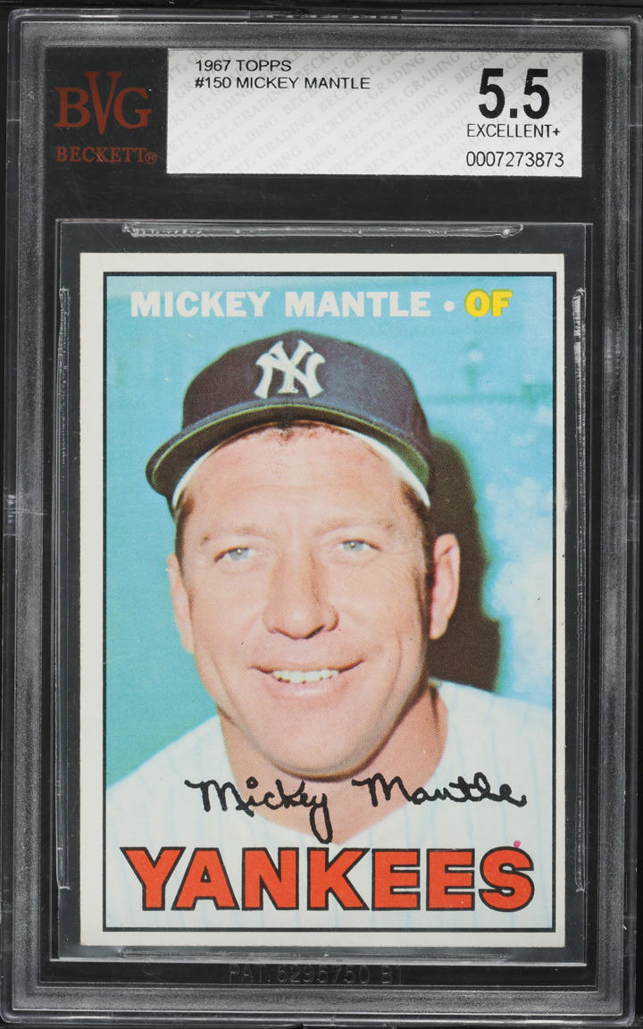 1967 Topps Mickey Mantle #150 BVG 5.5 EX+