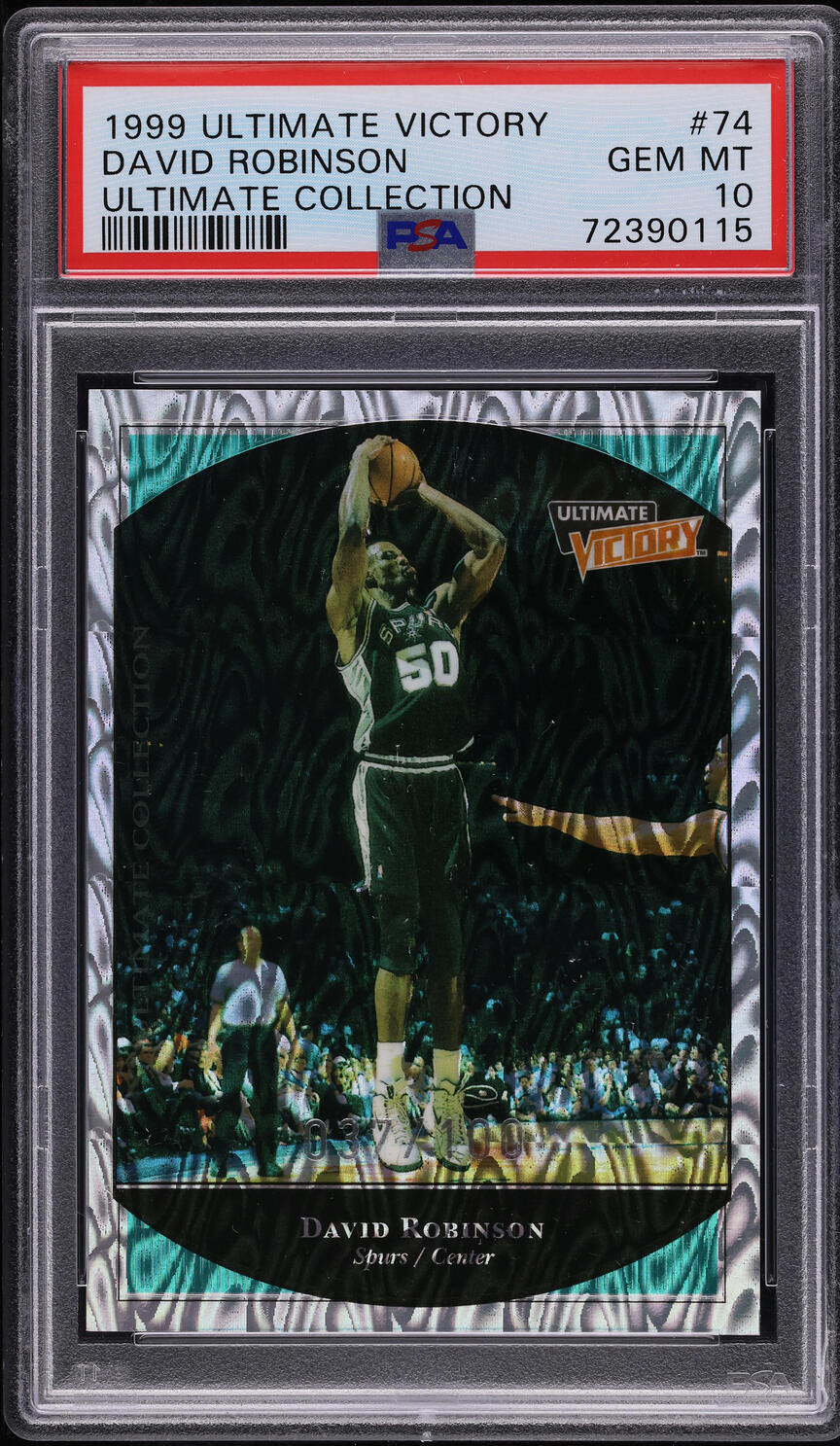 1999 Ultimate Victory Collection David Robinson /100 #74 PSA 10 GEM MINT