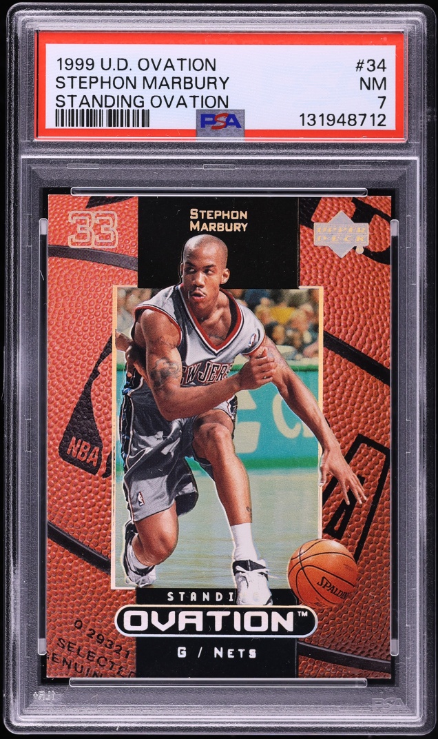 1999 Upper Deck Ovation Standing Ovation Stephon Marbury /50 #34 PSA 7 NRMT - Photo 1