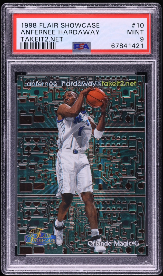 1998 Flair Showcase Takeit2.Net Anfernee Hardaway /1000 #10 PSA 9 MINT - Photo 1