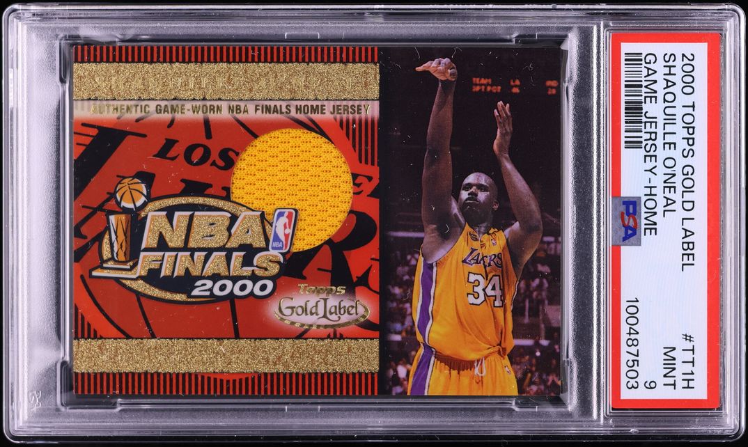2000 Topps Gold Label Game Jersey Home Shaquille O'Neal PATCH /215 #TT1H PSA 9 MINT - Photo 1