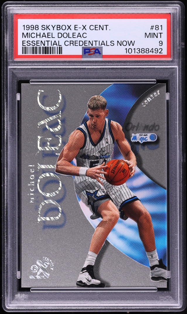 1998 Skybox E-X Century Essential Credentials Now Michael Doleac ROOKIE /81 #81 PSA 9 MINT - Photo 1