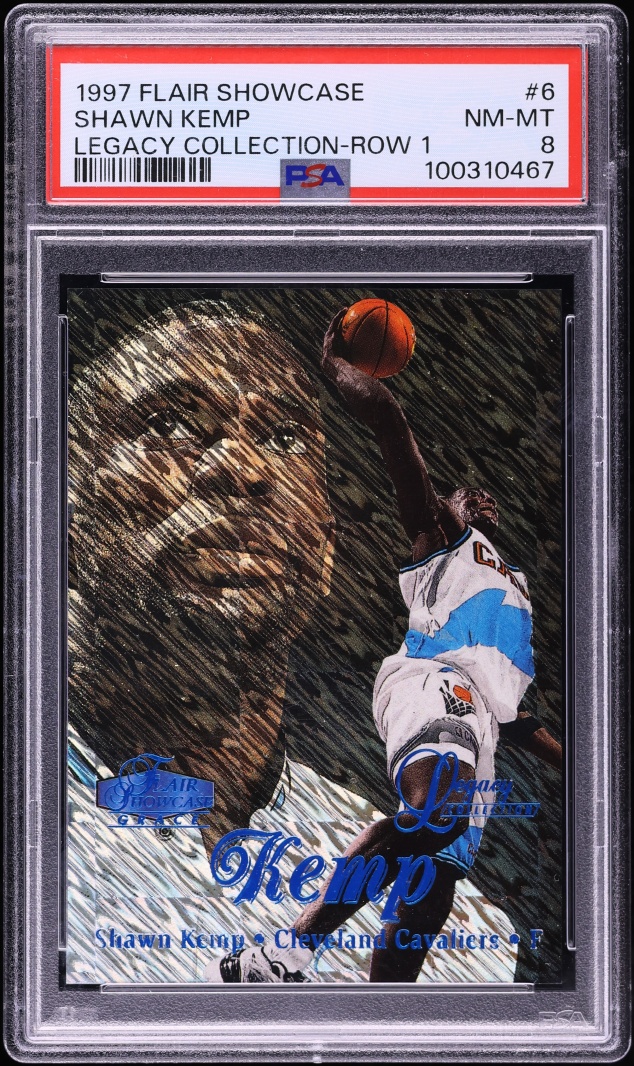 1997 Flair Showcase Legacy Collection Row 1 Shawn Kemp /100 #6 PSA 8 NM-MT - Photo 1