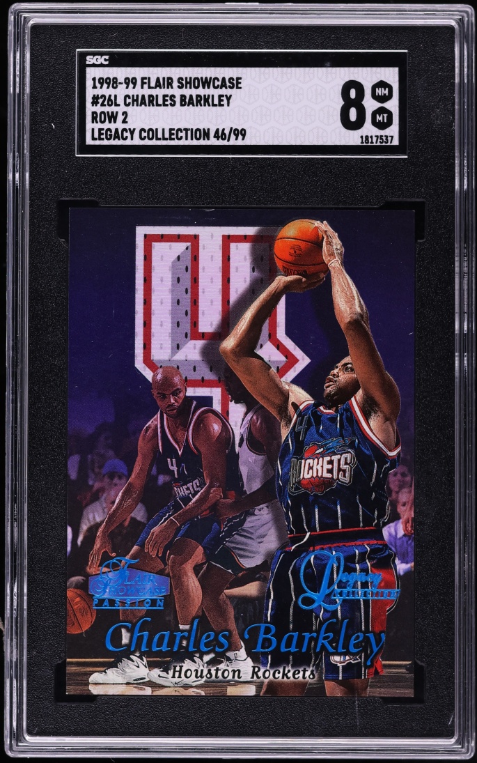 1998 Flair Showcase Row 2 Legacy Collection Charles Barkley /99 #26L SGC 8 NM-MT - Photo 1