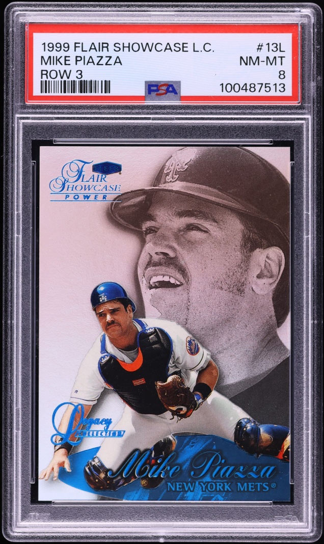 1999 Flair Showcase Legacy Collection Row 3 Mike Piazza /99 #13L PSA 8 NM-MT - Photo 1