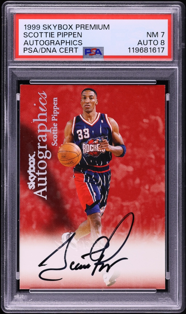 1999 Skybox Premium Autographics Scottie Pippen AUTO DNA 8 PSA 7 NRMT - Photo 1