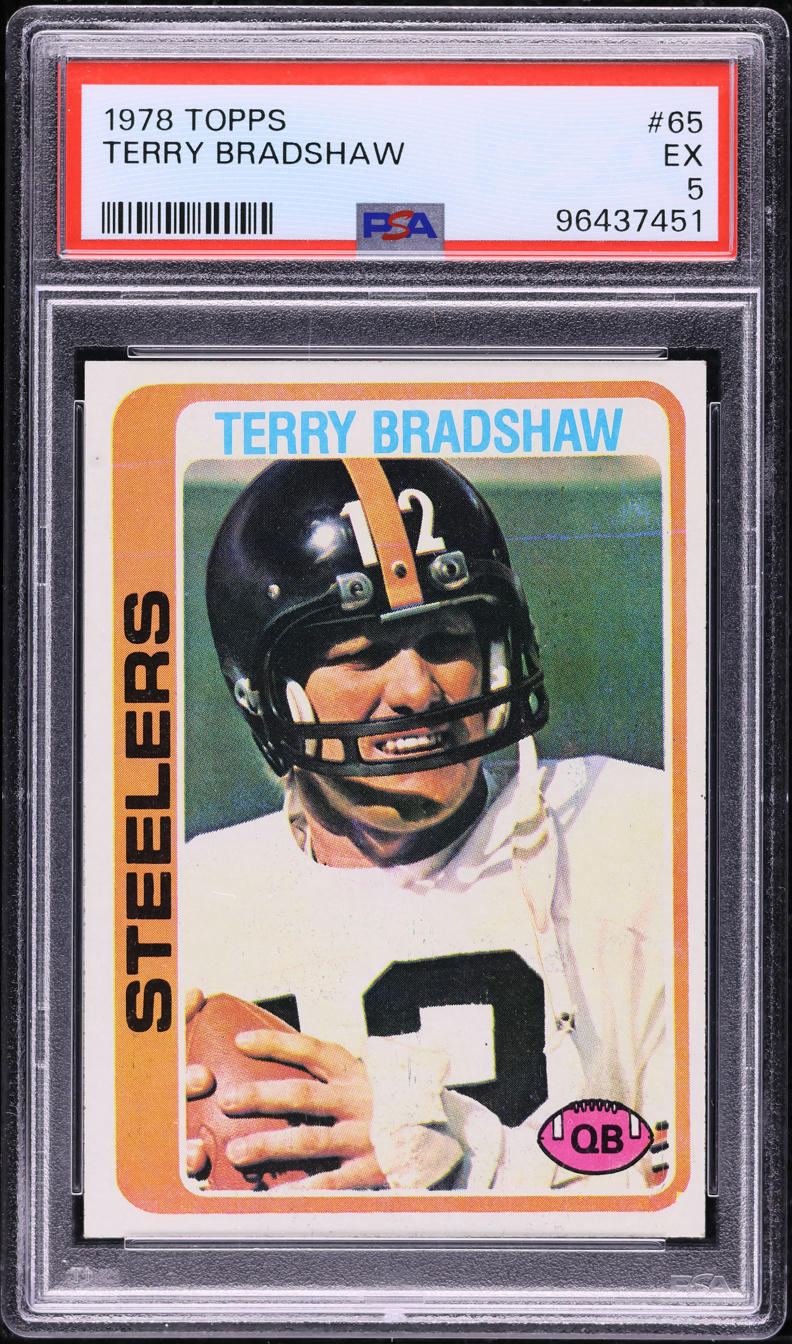 1978 Topps Football Terry Bradshaw #65 PSA 5 EX