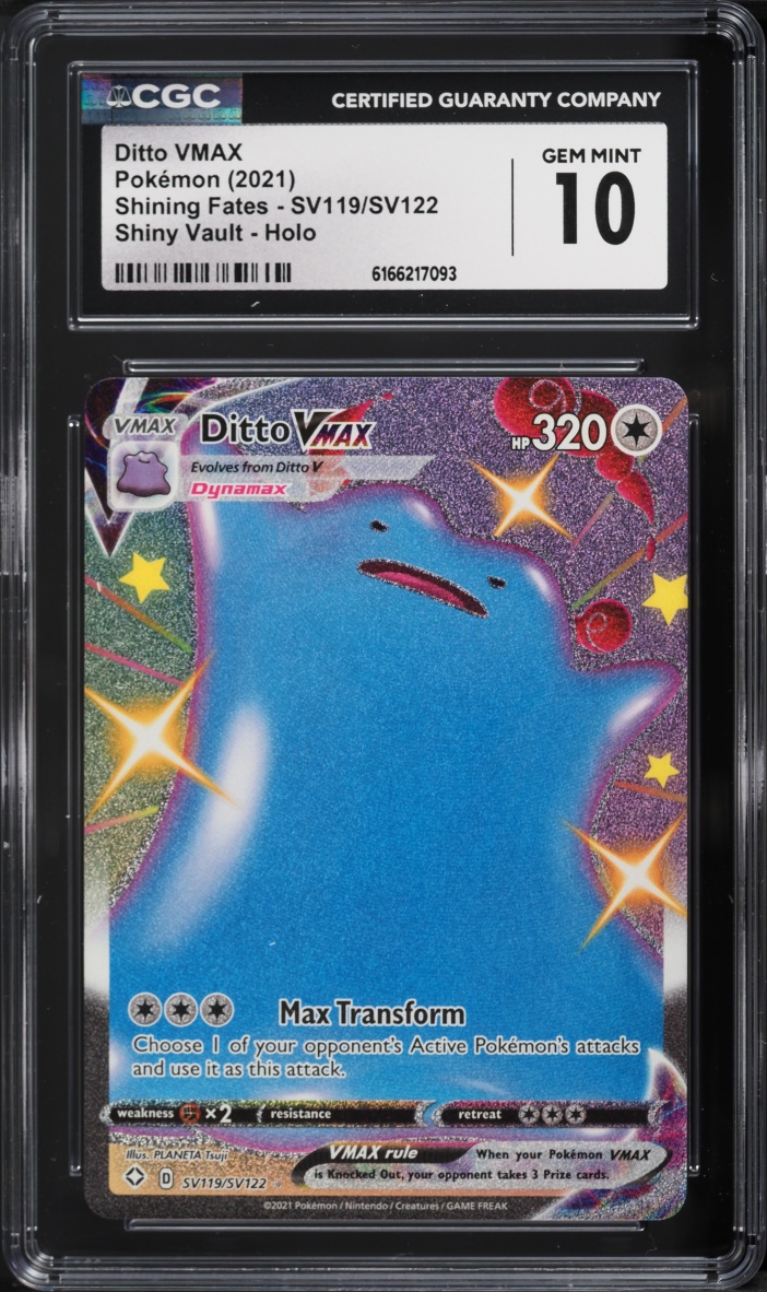 2021 Pokemon Sword & Shield Shining Fates Shiny Vault Full Art Ditto VMAX #SV119 CGC 10 GEM