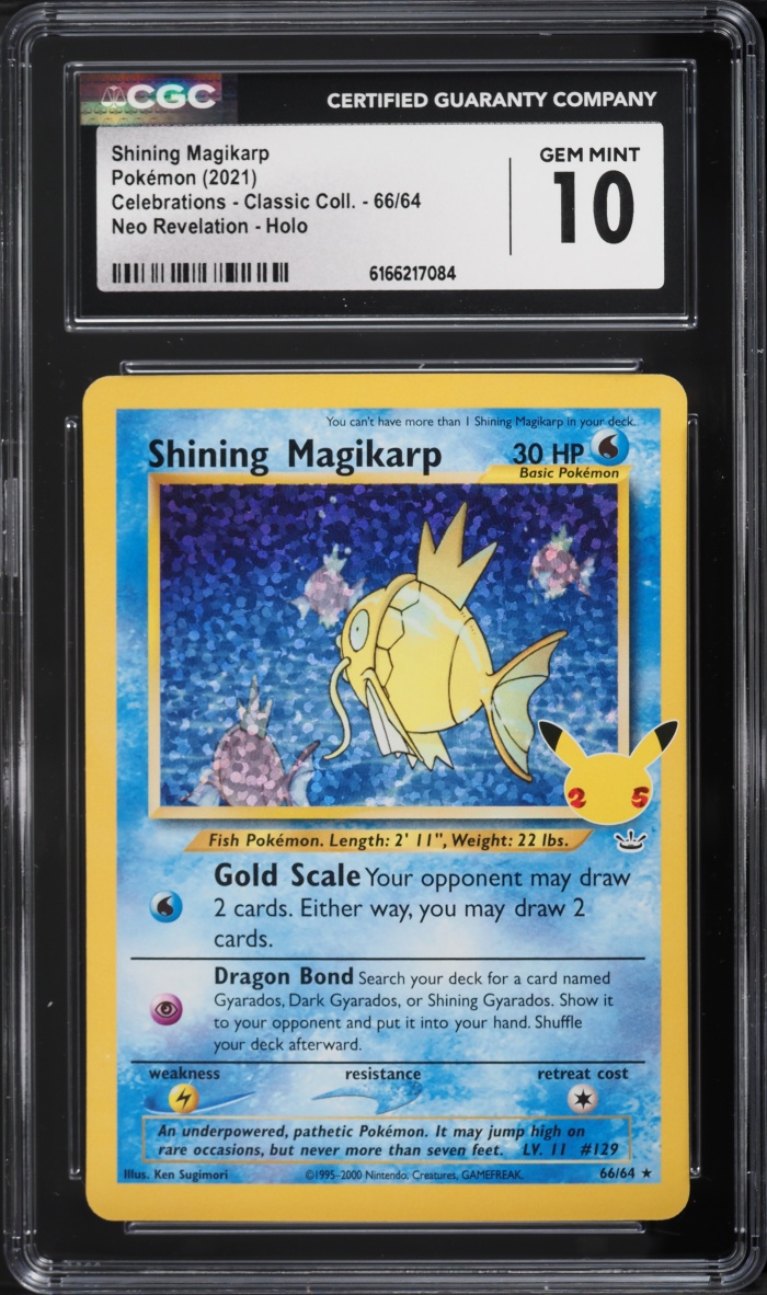 2021 Pokemon SWSH Celebrations Classic Collection Holo Shining Magikarp #66 CGC 10 GEM MINT