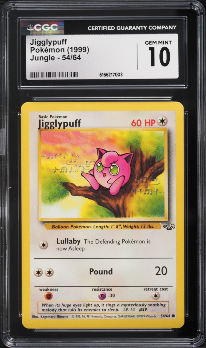 1999 Pokemon Jungle Jigglypuff #54 CGC 10 GEM MINT