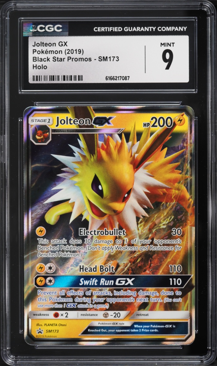 2019 Pokemon Sun & Moon Black Star Promo Holo Jolteon GX #SM173 CGC 9 MINT