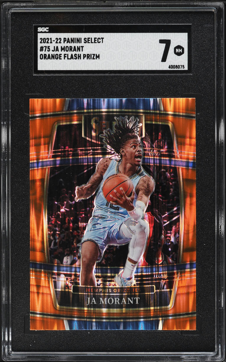 2021 Select Concourse Orange Flash Prizm Ja Morant #75 SGC 7 NRMT