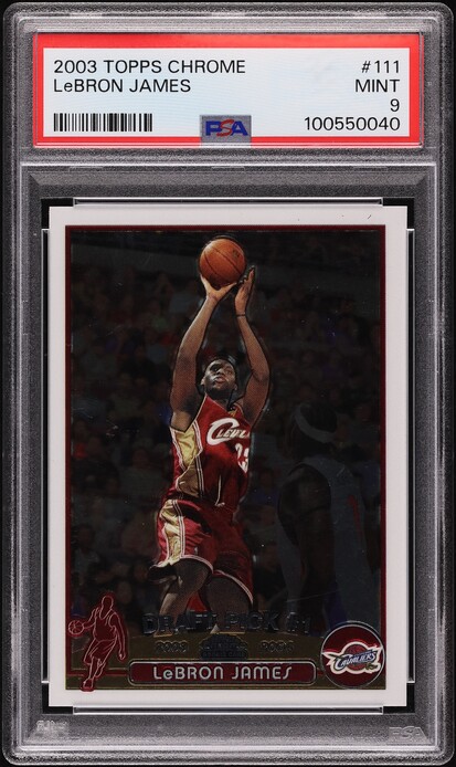 2022 Panini Prizm Red Sparkle LeBron James #134 PSA 10 GEM MINT on