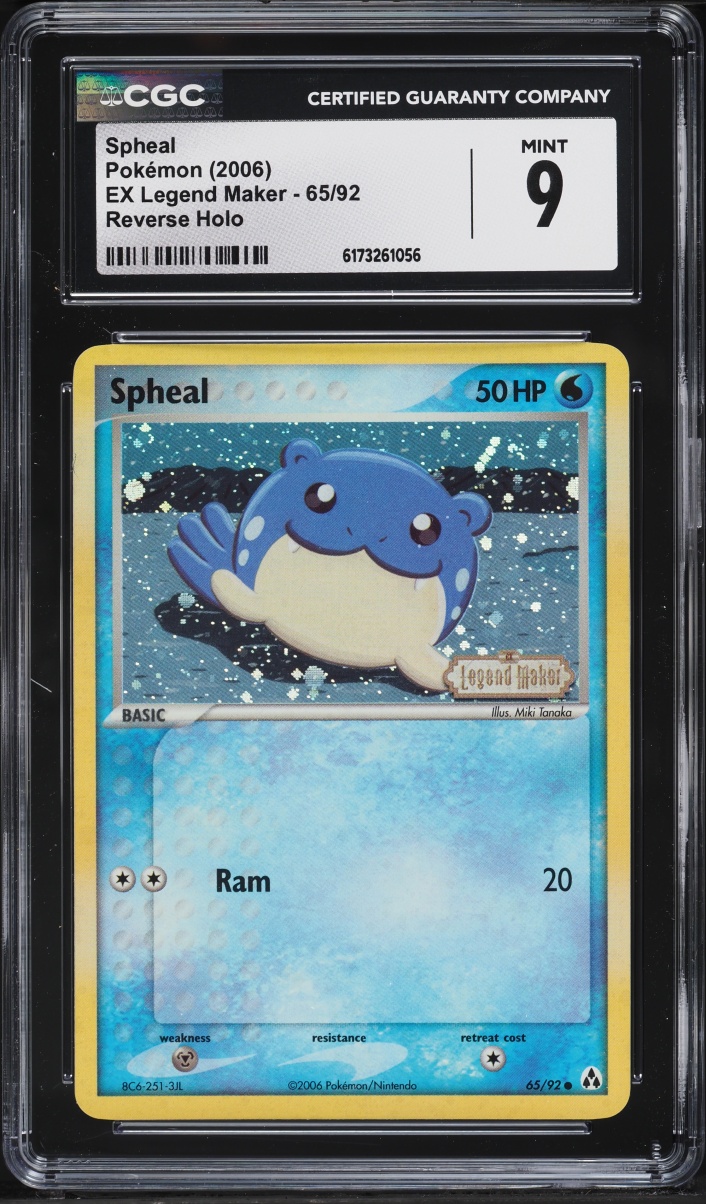 2006 Pokemon EX Legend Maker Reverse Holo Spheal #65 CGC 9 MINT