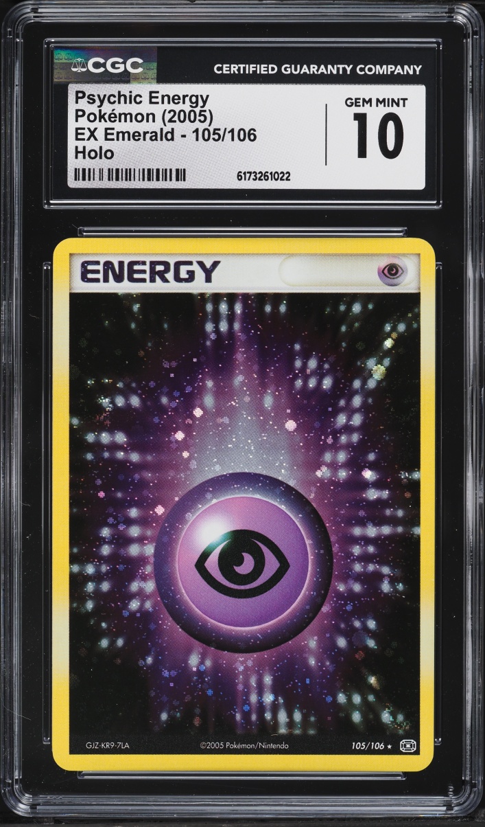2005 Pokemon EX Emerald Holo Psychic Energy #105 CGC 10 GEM MINT