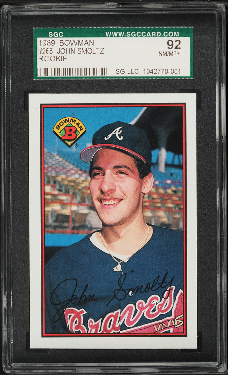 1989 Bowman John Smoltz ROOKIE #266 SGC 8.5 NM-MT+