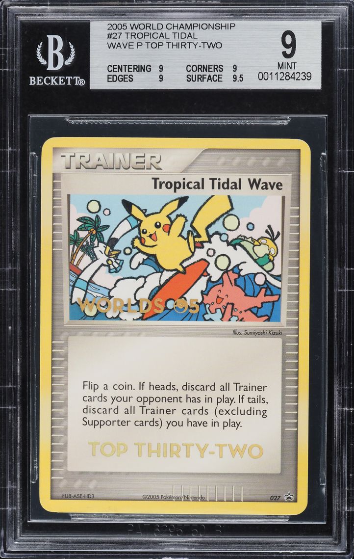 2005 Pokemon World Championship Top Thirty-Two Tropical Tidal Wave #27 BGS 9
