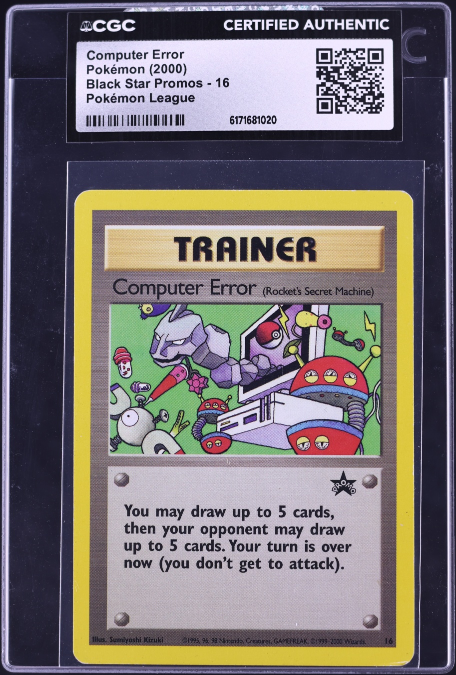 2000 Pokemon Promo League Computer Error #16 CGC AUTH