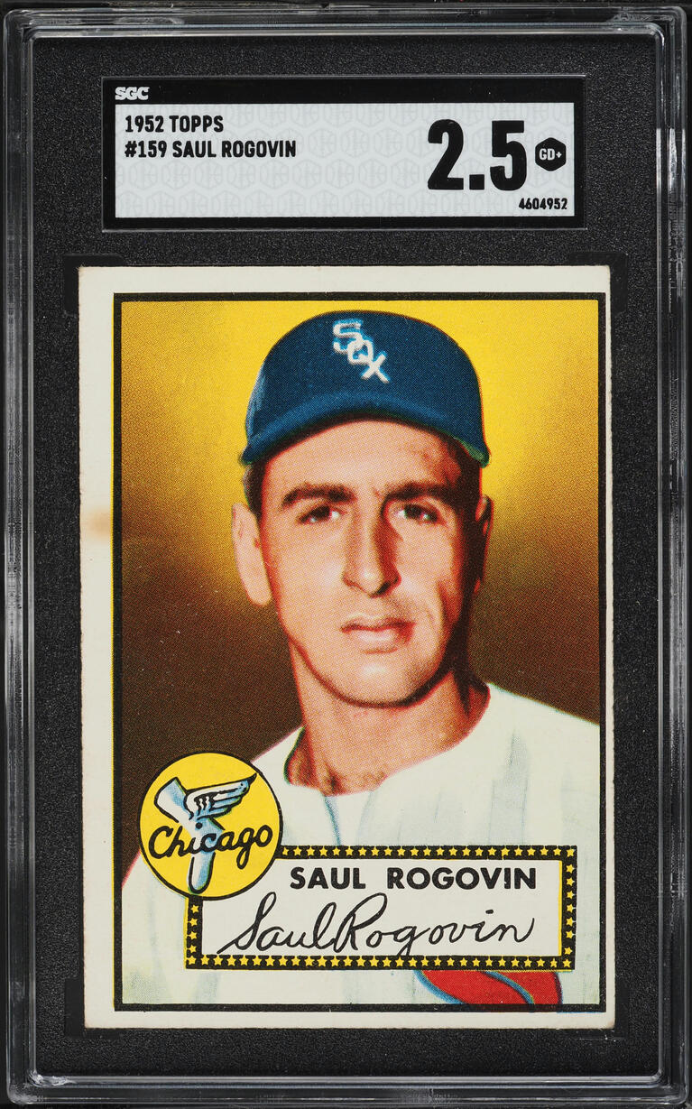 1952 Topps Saul Rogovin #159 JSA SGC 2.5 GD+