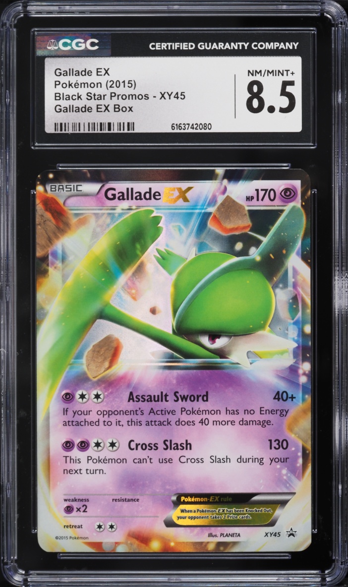 2015 Pokemon XY Black Star Promo Gallade EX #XY45 CGC 8.5 NM-MT+
